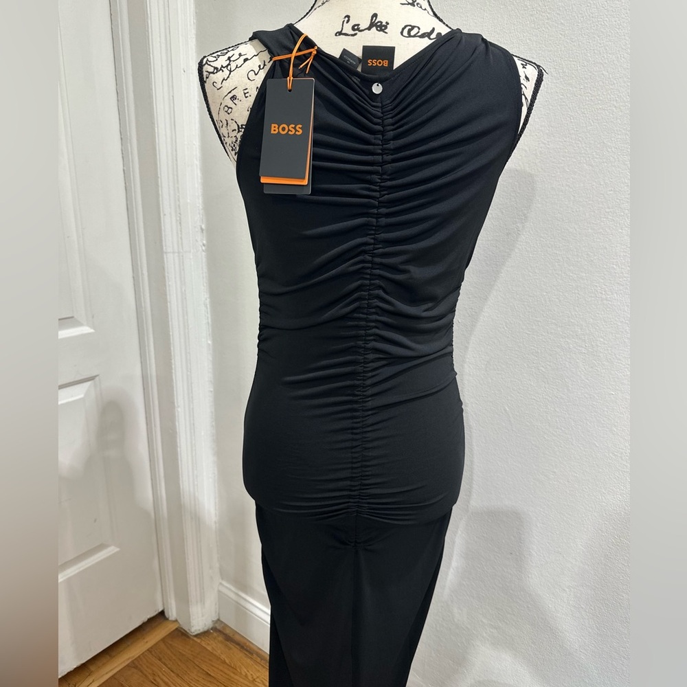 Boss Black Gathered Sleeveless Dress